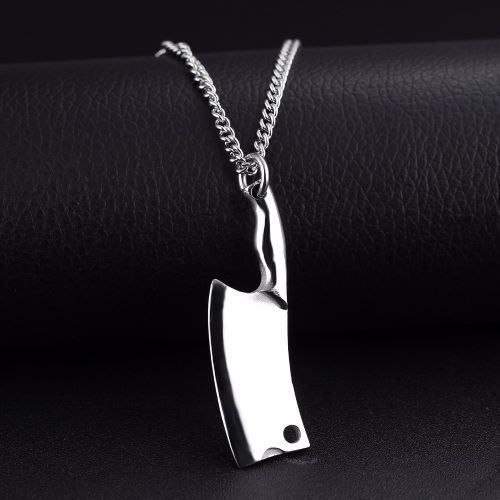 CHEF KNIFE Silver Pendant Necklace